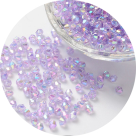 Kralen kunststof facet lilac 100st