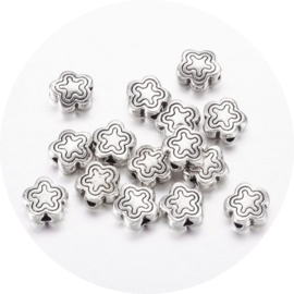 Metalen kralen bloem – ca. 7×7 mm – 10 stuks