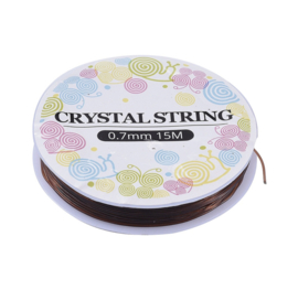Gekleurd elastiek 0,7mm – 15 meter op rol – random kleur