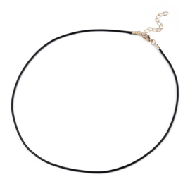 Ketting zwart met goud
