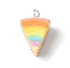 Bedel regenboog taart 3D 20x13x9 mm – per stuk