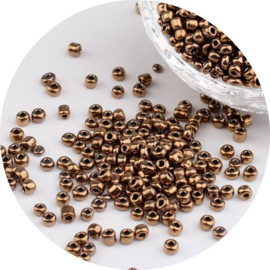 Rocailles – ca. 3 mm – 50 gram (brons)