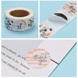 Sticker rol thank you 500st