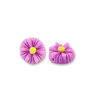 Kralen resin bloem paars 5 stuks