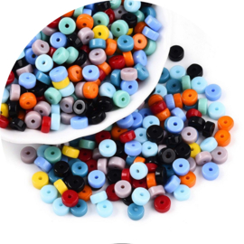 Glas rondellen 6x3mm – 50 stuks - superdeal