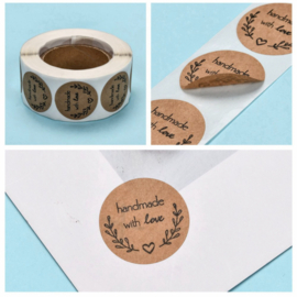 Rol stickers handmade with love 500st