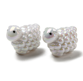 Grote kraal schaap 21x29x17 mm – rijggat 3 mm  – per stuk