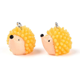 Resin egel bedel – geel – 18x18mm – per stuk