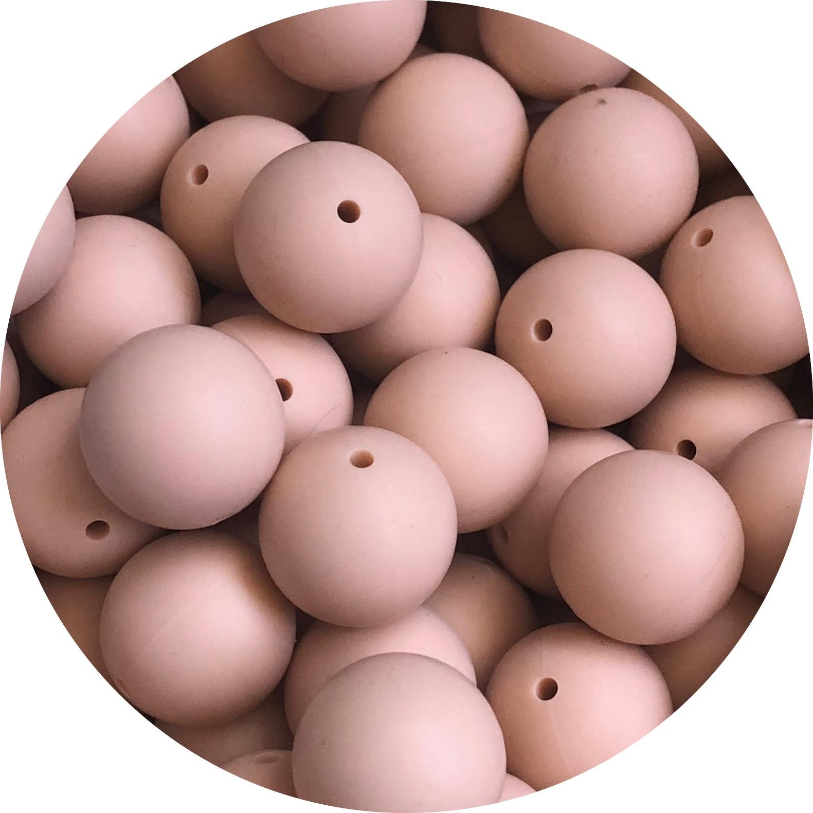 Siliconen Kralen Pasteloranje – per stuk | Ø12 mm, Ø15 mm of Ø20 mm