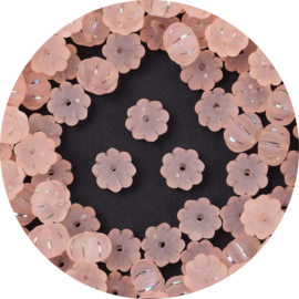 Kralen Frozen Pumpkin peach 12x12x8 mm – rijggat 1,8 mm – 30 stuks