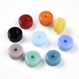 Glas rondellen 6x3mm – 50 stuks - superdeal