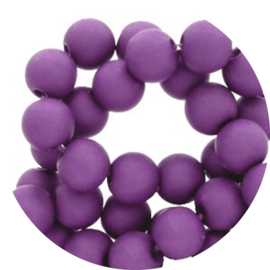 Kralen dark purple acryl mat 50st