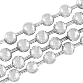 Ball Chain DQ 3mm antiek zilver