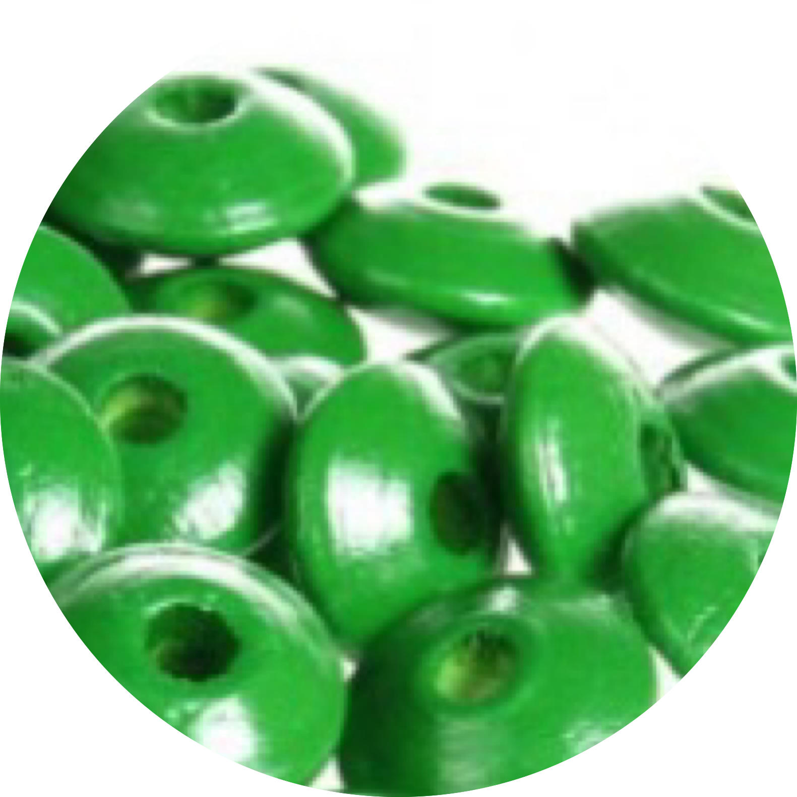 Kralen hout disc groen 25st