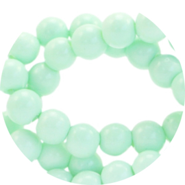 Glaskralen Light mint 50st