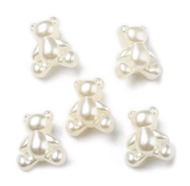Kralen teddy bear parels 14x12x8 mm – kunststof – 10 stuks
