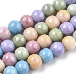 Glaskralen – Macaron Mix – 8 mm – rijggat 1,5 mm – ca. 105 stuks