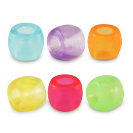 Kinderkralen – transparant mix – 6×5 mm – ca. 200 stuks