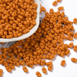 Acryl kralen peanut shape – oranje – 7x4x3mm – ca. 200 stuks