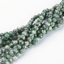 Natuursteen kralen jaspis Green Spot – 6mm – ca. 60 stuks