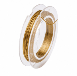 Metaaldraad voor sieraden goud gecoat – 0,38 mm – 10 meter op rol