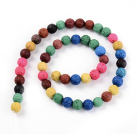 Lava steen kralen mix 6mm – ca. 60 stuks