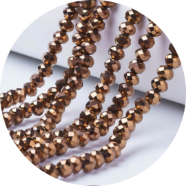 Kralen facet klein dark gold 140 stuks