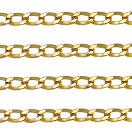 Stainless steel jasseron ketting cuban schakel – 6 mm – per meter