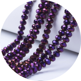 Kralen facet klein purple 140 stuks