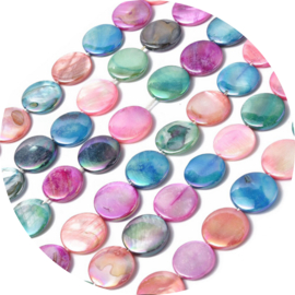 Kralen gekleurde schelpen mix 25st