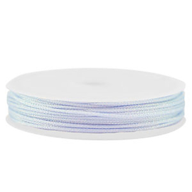 Macramé draad gevlochten lichtblauw – 1 mm – op rol per 10 meter