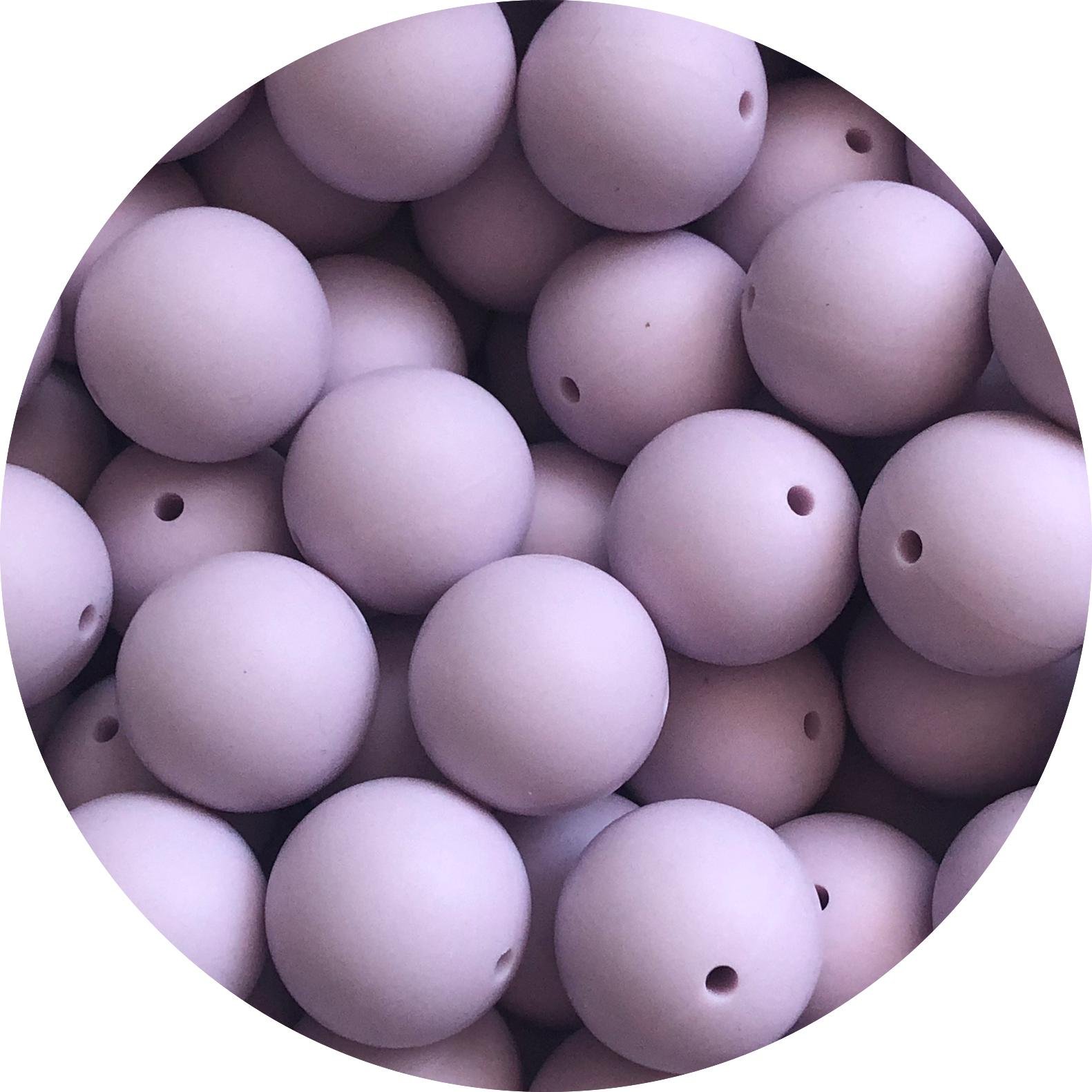 Siliconen Kralen Pastel Lila – per stuk | Ø12 mm, Ø15 mm of Ø20 mm