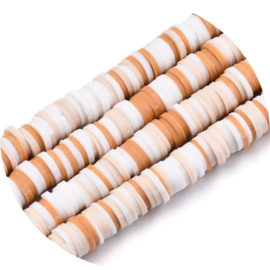 Katsuki kralen 6mm – nude/wit mix – ca. 340 stuks