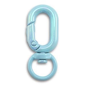 Sleutelhanger sluiting blauw met AB-coating 38x16mm – DIY sleutelhanger onderdelen
