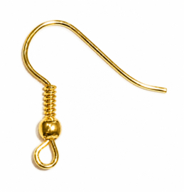 Oorhaakjes met Oogje – Goudkleurig – ca. 18 mm – per 5 Paar
