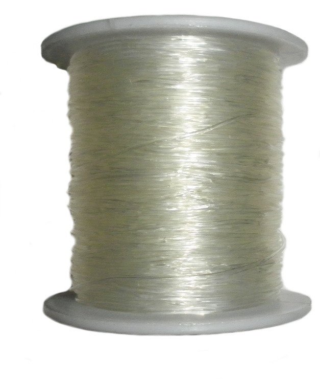 Elastisch nylon draad – transparant – 0,5 mm – 19 m op rol