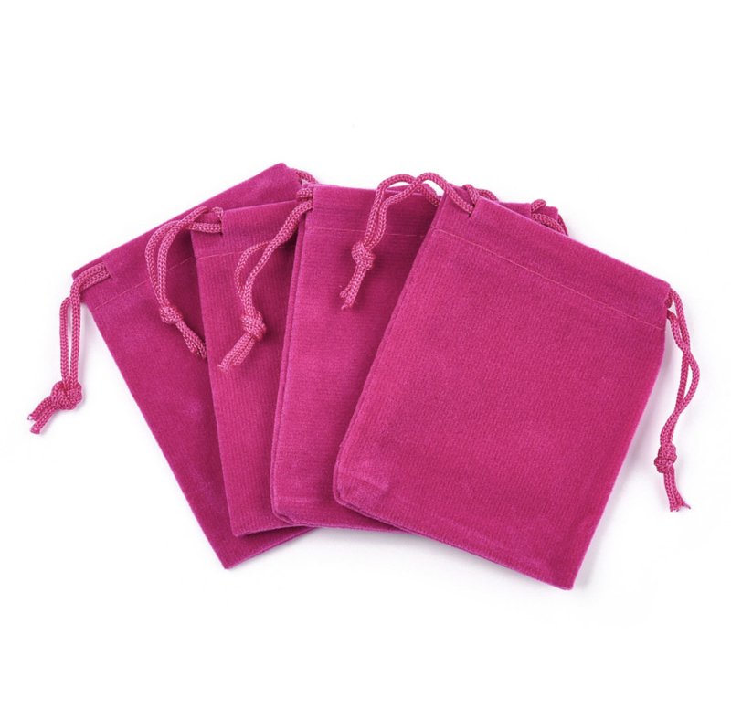Kadozakje – roze velvet – 9 × 7 cm (per stuk)