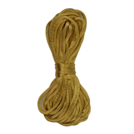 Satijnkoord Ø2mm - 5 meter - goud - KumiHimo