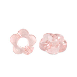 Kralen kunststof flower light pink 20st
