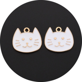 Bedel kat wit 16×17 mm – 5 stuks