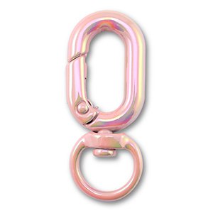 Sleutelhanger sluiting roze met AB-coating 38x16mm – DIY sleutelhanger onderdelen