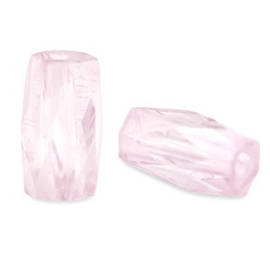 Facet glaskralen 5×3 mm – Lichtroze (100 stuks)