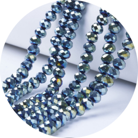 Kralen facet klein blue green dragon 140 stuks
