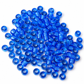 Glaskralen blauw – 6×3 mm – ca. 50 stuks