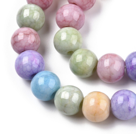 Glaskralen – Macaron Mix – 8 mm – rijggat 1,5 mm – ca. 105 stuks