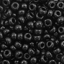 Miyuki rocailles 6/0 - zwart 4mm - 5 gram