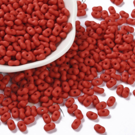 Acryl kralen peanut shape – rood – 7x4x3mm – ca. 200 stuks