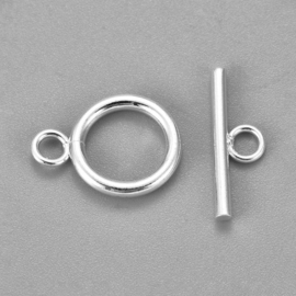 Stainless steel kapittelsluiting – zilverkleurig – 19x14 mm – per stuk