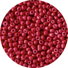 Kralen rocailles cherry red 2mm 20gr