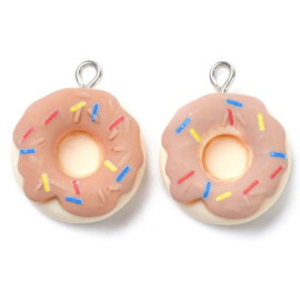 Resin bedels donuts – 24x19x8mm – 5 stuks